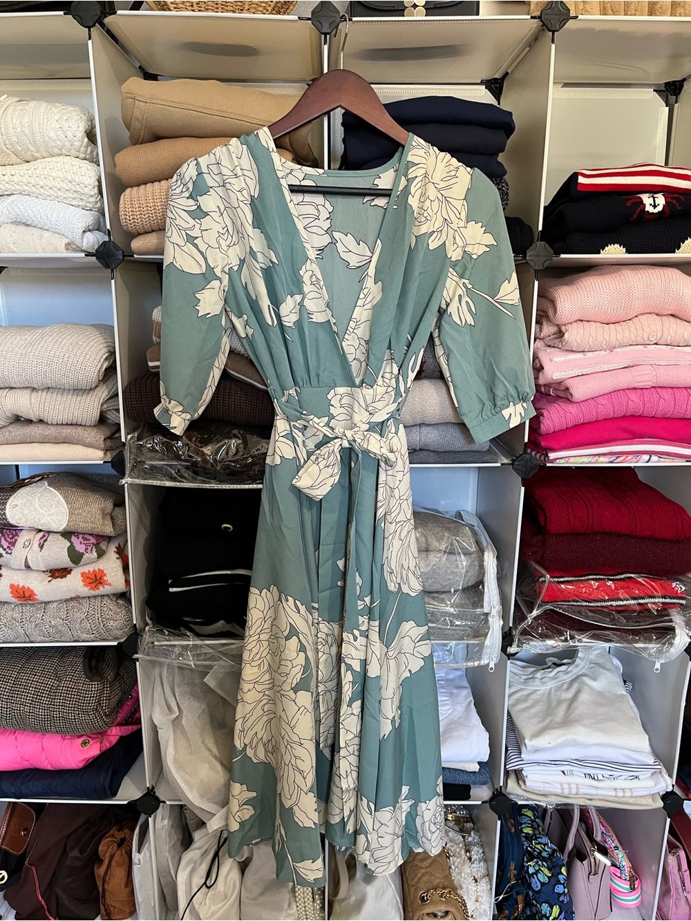 NWOT Floral Belted Dress